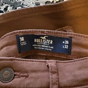 Hollister Brown High-Rise Flare Pants